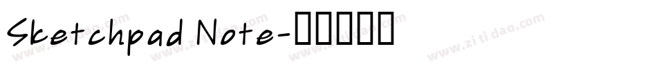 Sketchpad Note字体转换